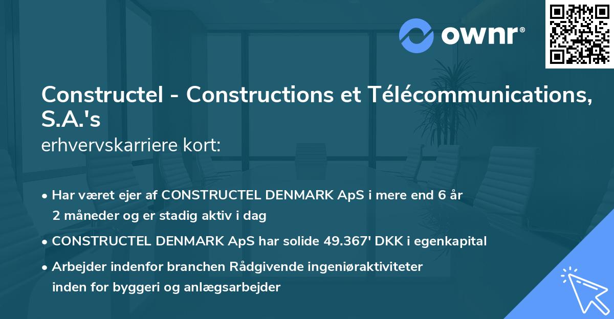 Constructel - Constructions et Télécommunications, S.A.'s erhvervskarriere kort
