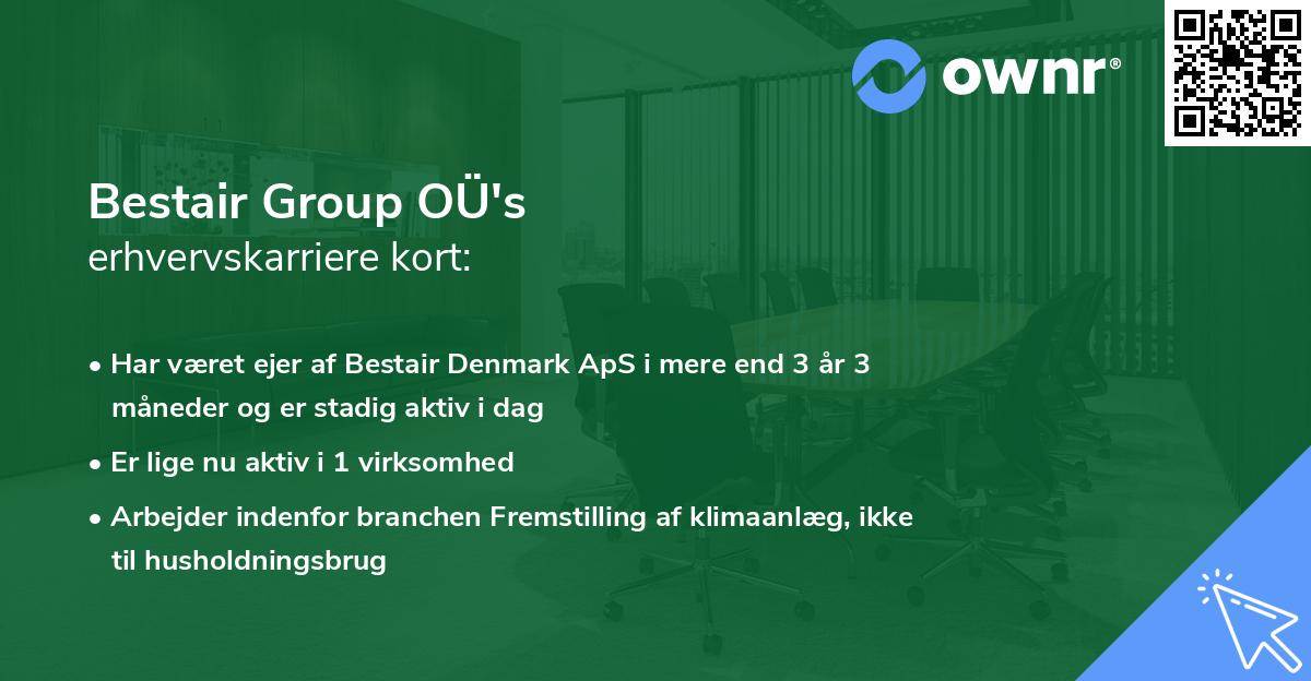 Bestair Group OÜ's erhvervskarriere kort