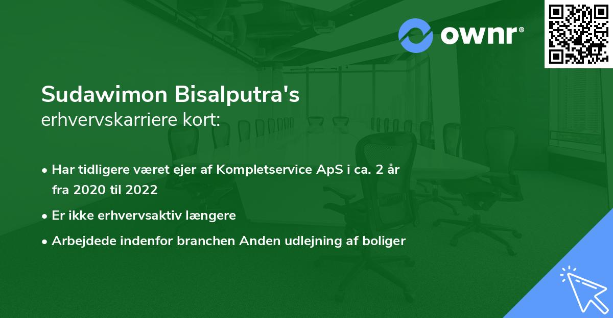 Sudawimon Bisalputra's erhvervskarriere kort