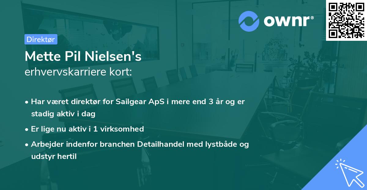 Mette Pil Nielsen's erhvervskarriere kort