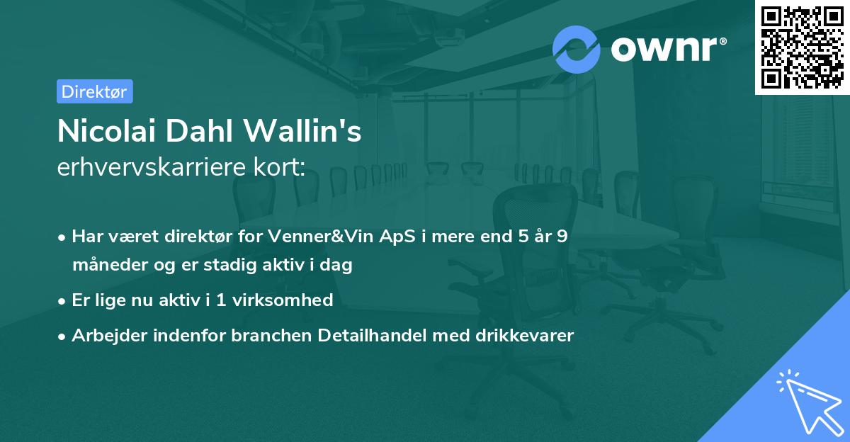 Nicolai Dahl Wallin's erhvervskarriere kort