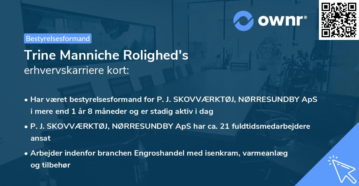 Trine Manniche Rolighed's erhvervskarriere kort