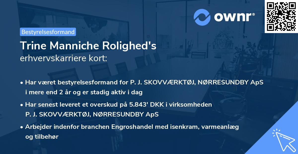 Trine Manniche Rolighed's erhvervskarriere kort