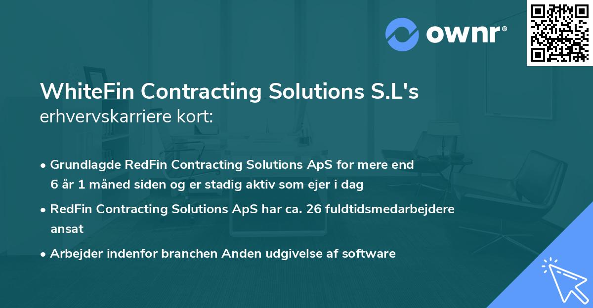 WhiteFin Contracting Solutions S.L's erhvervskarriere kort