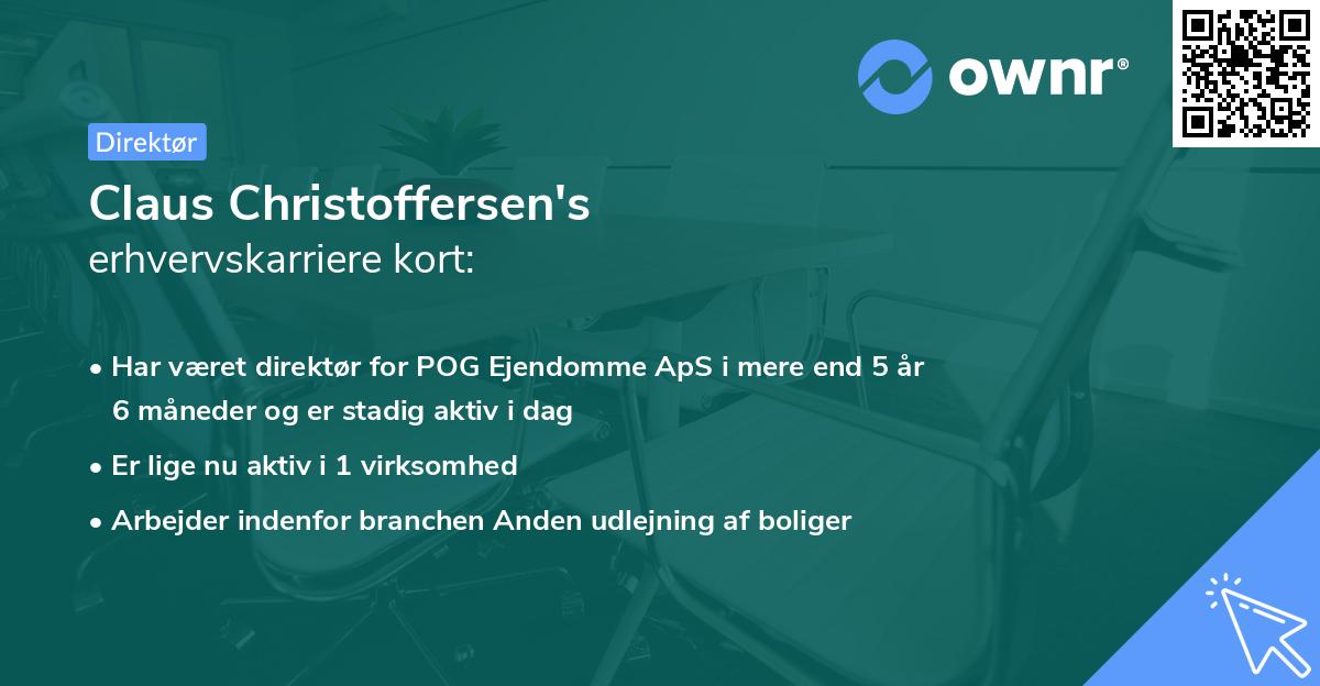 Claus Christoffersen's erhvervskarriere kort