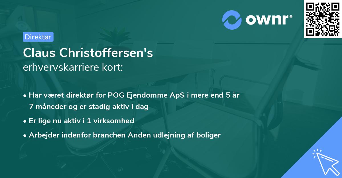 Claus Christoffersen's erhvervskarriere kort