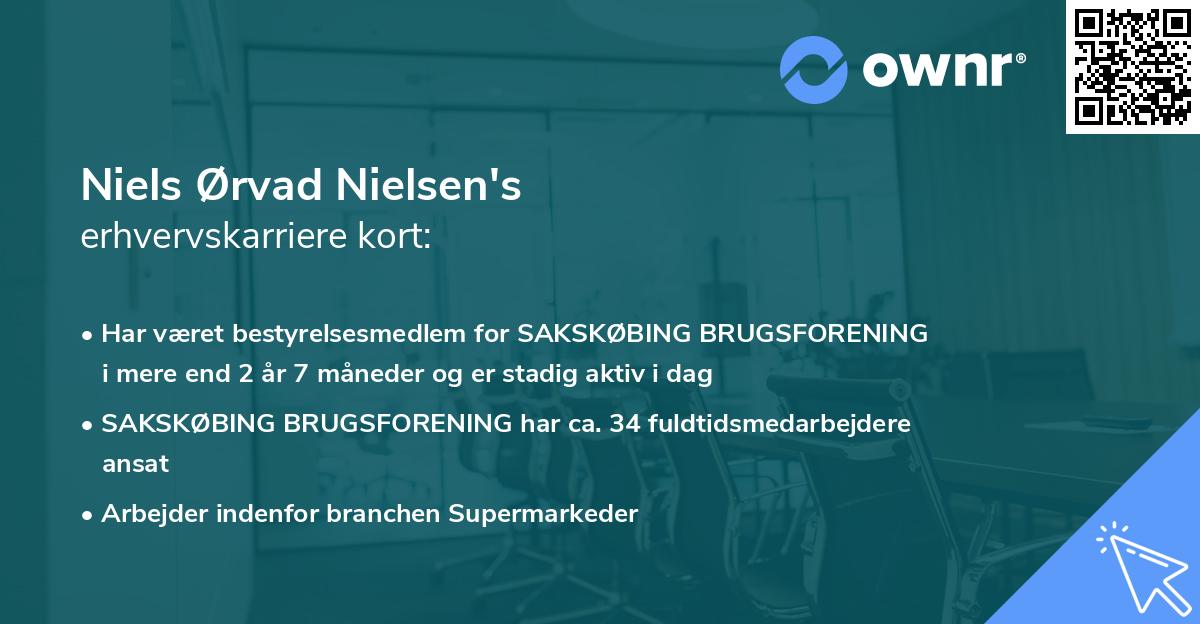 Niels Ørvad Nielsen's erhvervskarriere kort