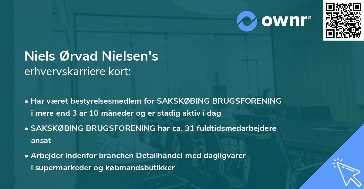 Niels Ørvad Nielsen's erhvervskarriere kort