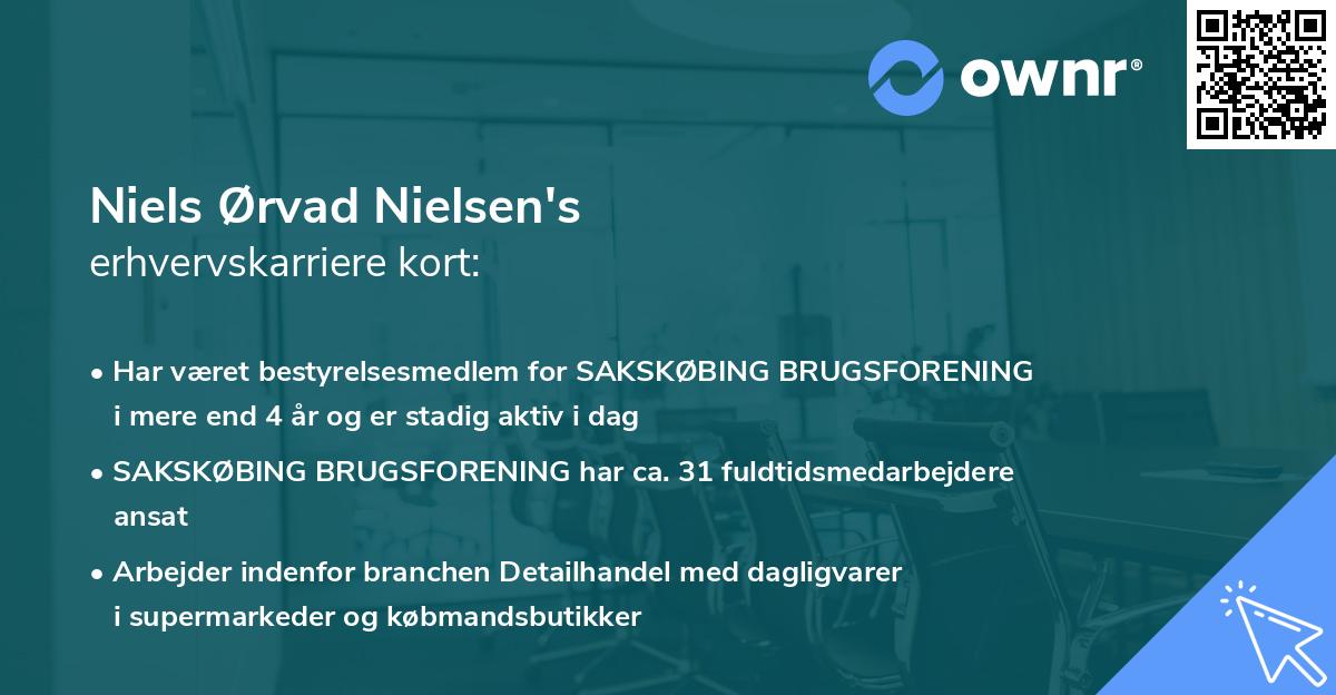 Niels Ørvad Nielsen's erhvervskarriere kort