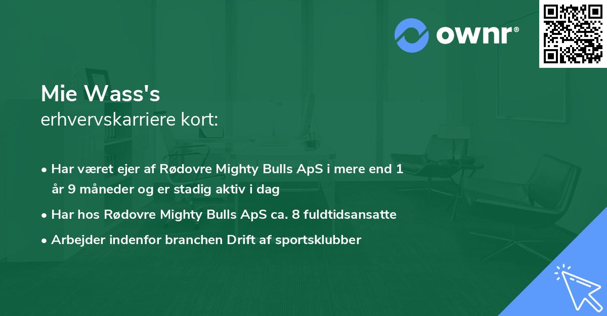 Mie Wass's erhvervskarriere kort