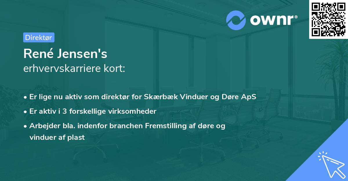 René Jensen's erhvervskarriere kort