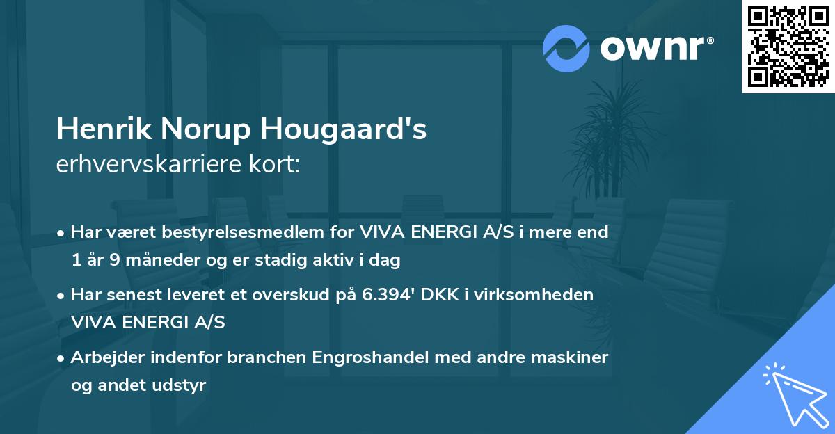 Henrik Norup Hougaard's erhvervskarriere kort