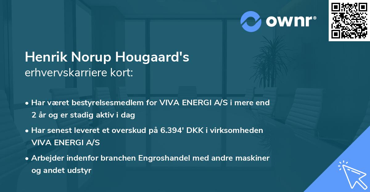 Henrik Norup Hougaard's erhvervskarriere kort