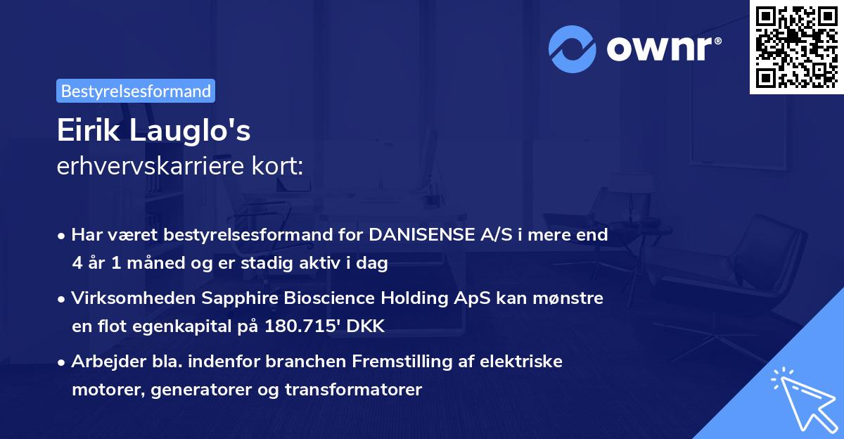 Eirik Lauglo's erhvervskarriere kort