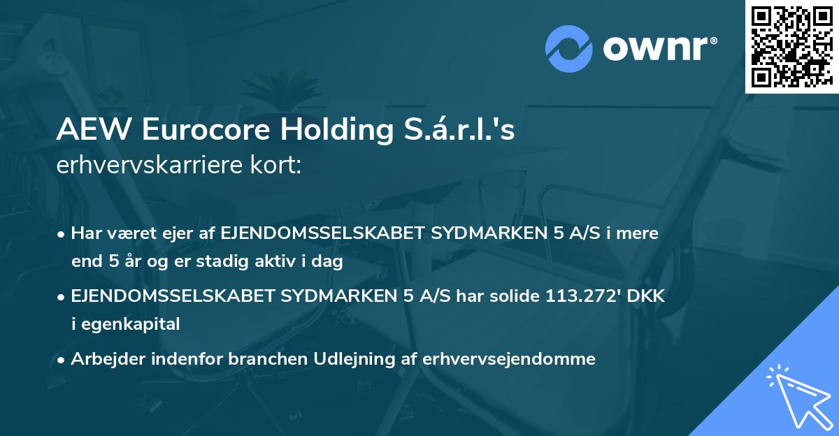 AEW Eurocore Holding S.á.r.l.'s erhvervskarriere kort