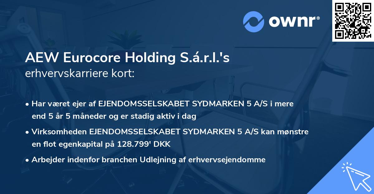 AEW Eurocore Holding S.á.r.l.'s erhvervskarriere kort