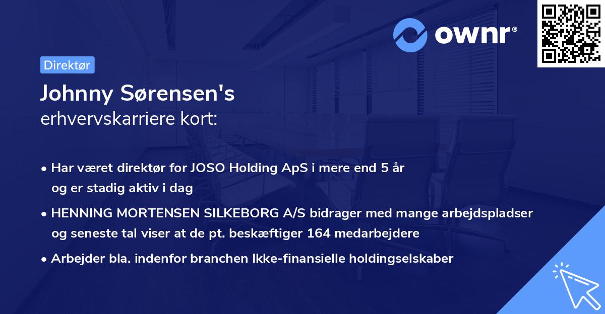Johnny Sørensen's erhvervskarriere kort