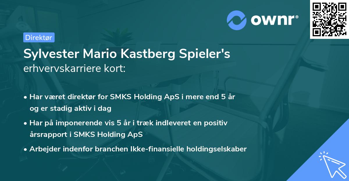 Sylvester Mario Kastberg Spieler's erhvervskarriere kort