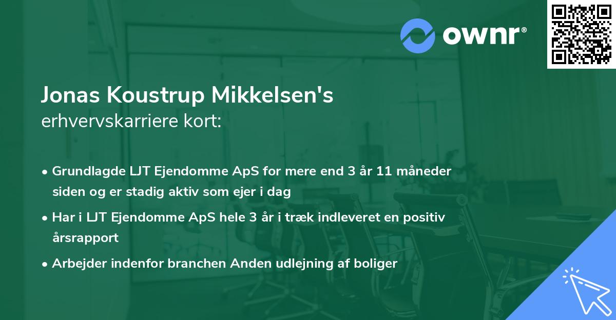 Jonas Koustrup Mikkelsen's erhvervskarriere kort