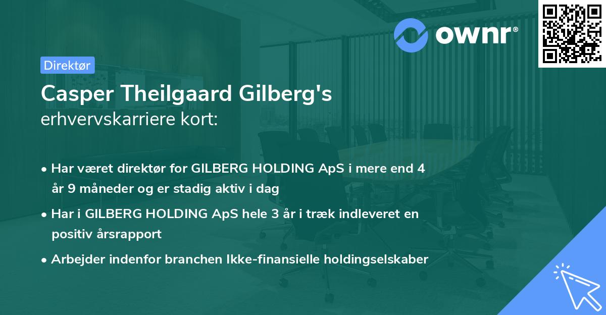Casper Theilgaard Gilberg's erhvervskarriere kort