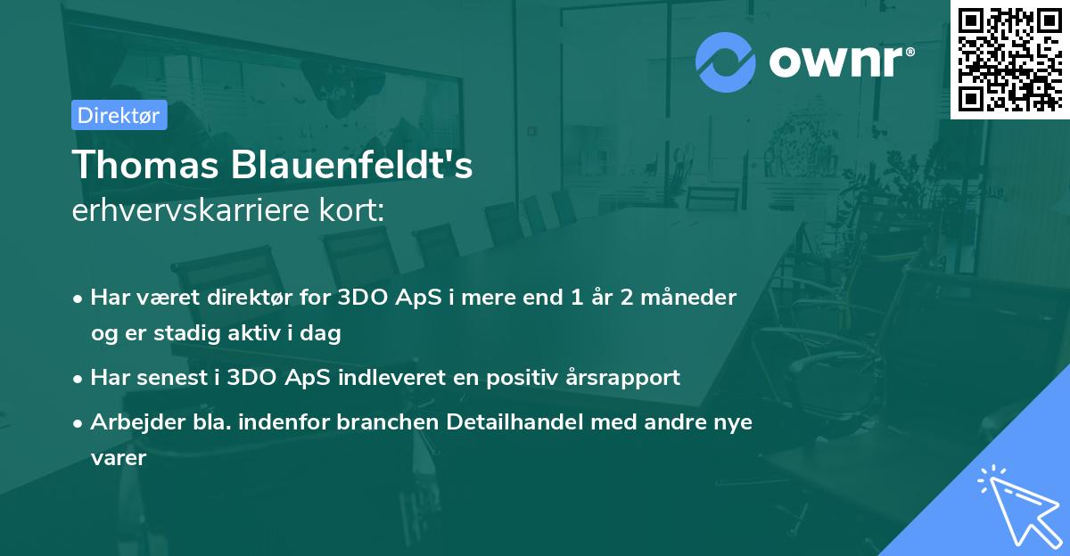 Thomas Blauenfeldt's erhvervskarriere kort