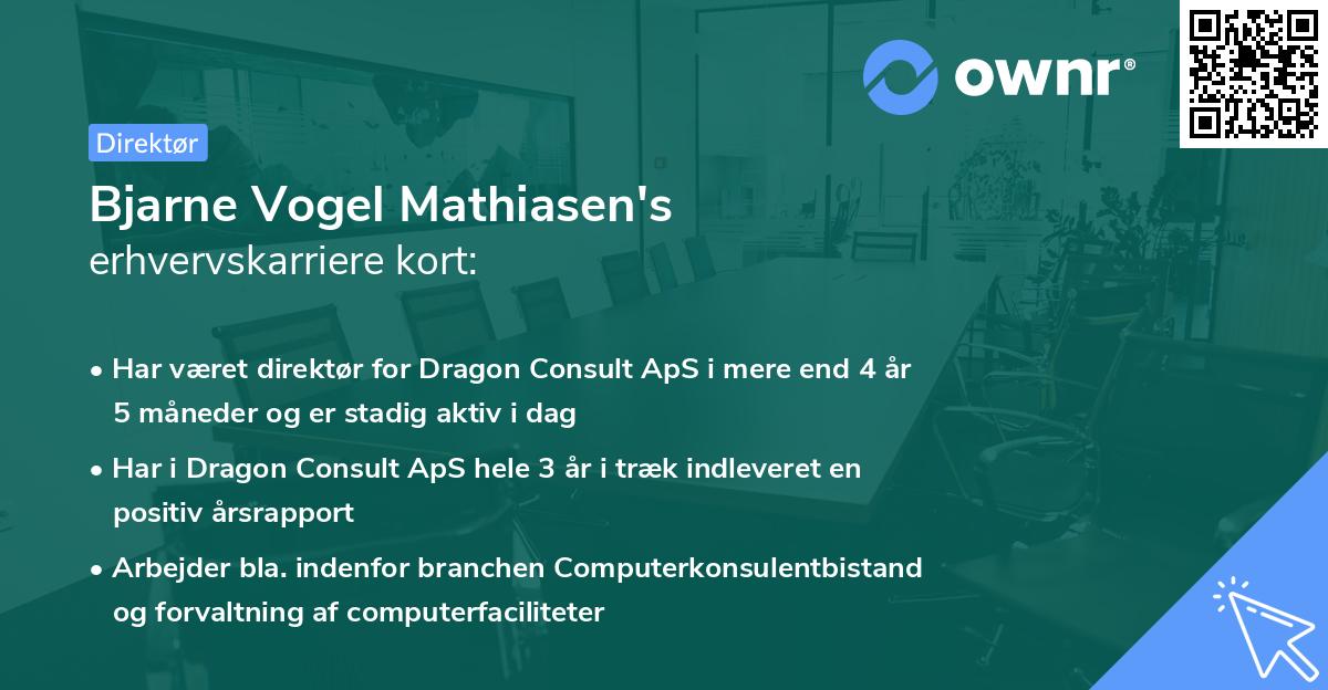 Bjarne Vogel Mathiasen's erhvervskarriere kort