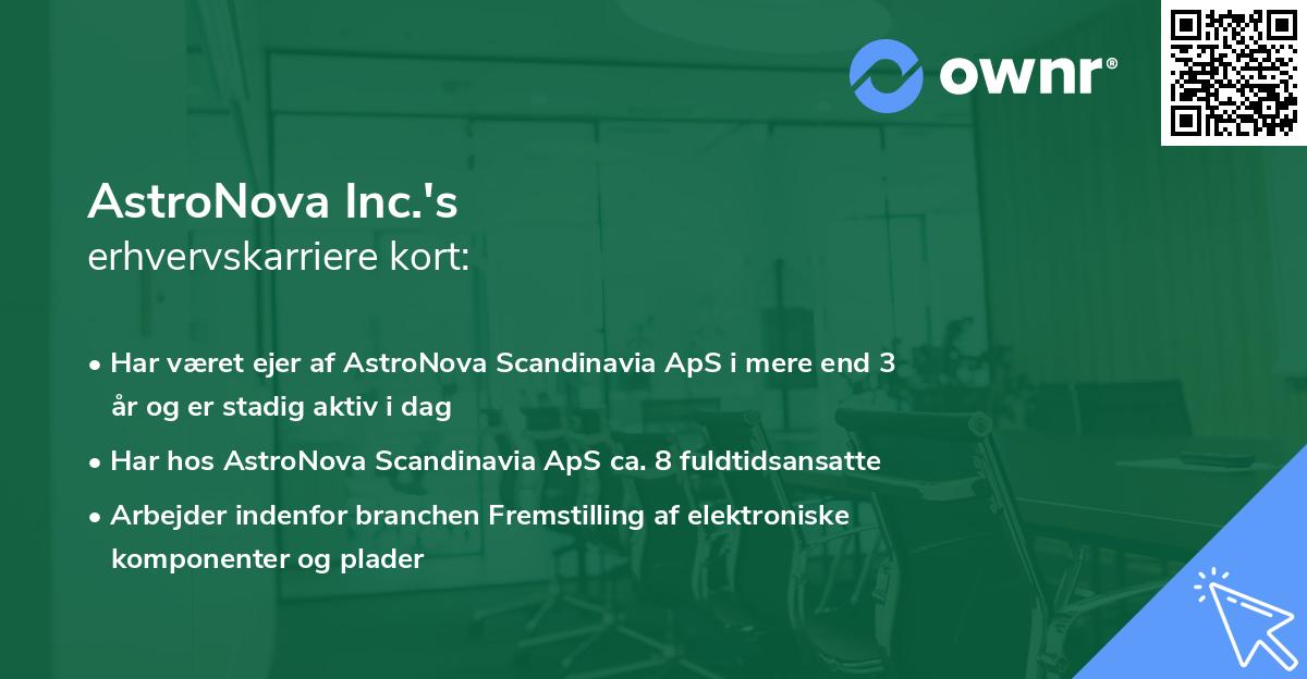 AstroNova Inc.'s erhvervskarriere kort