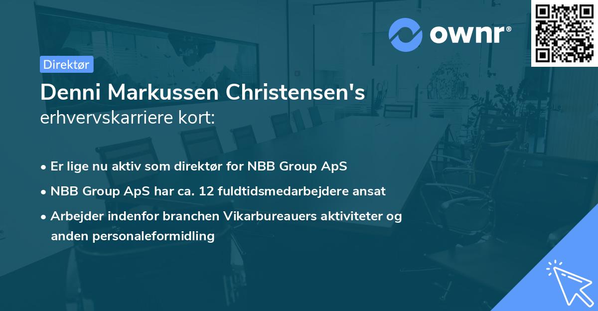 Denni Markussen Christensen's erhvervskarriere kort