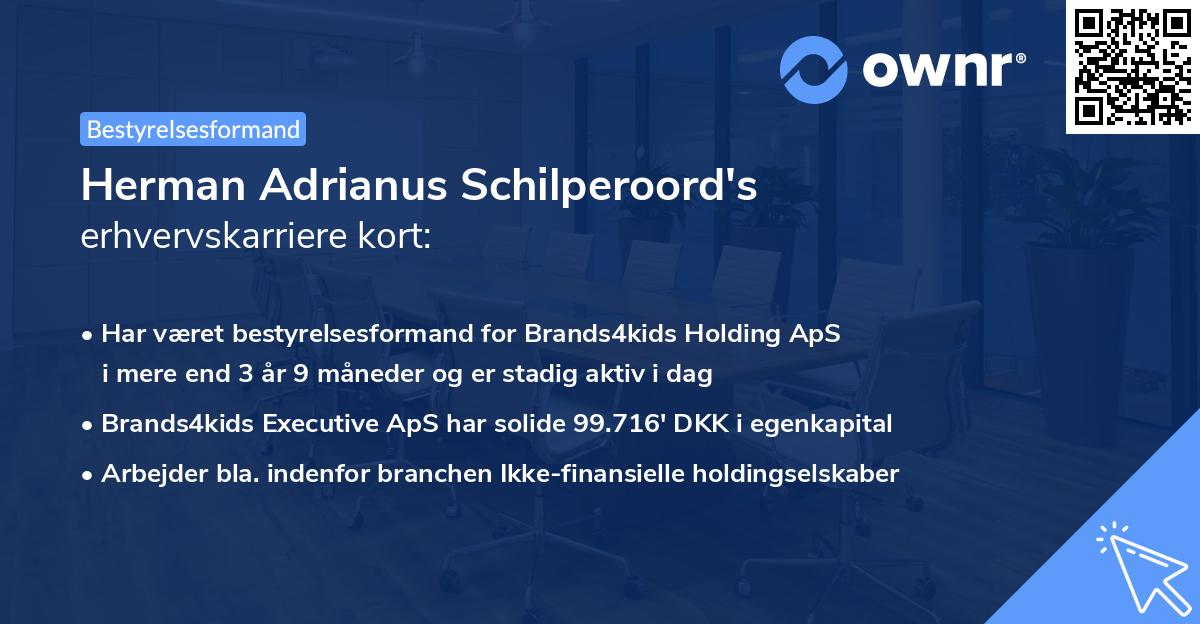 Herman Adrianus Schilperoord's erhvervskarriere kort