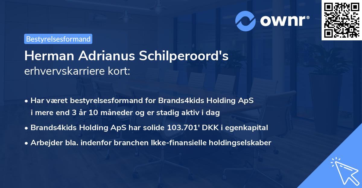 Herman Adrianus Schilperoord's erhvervskarriere kort