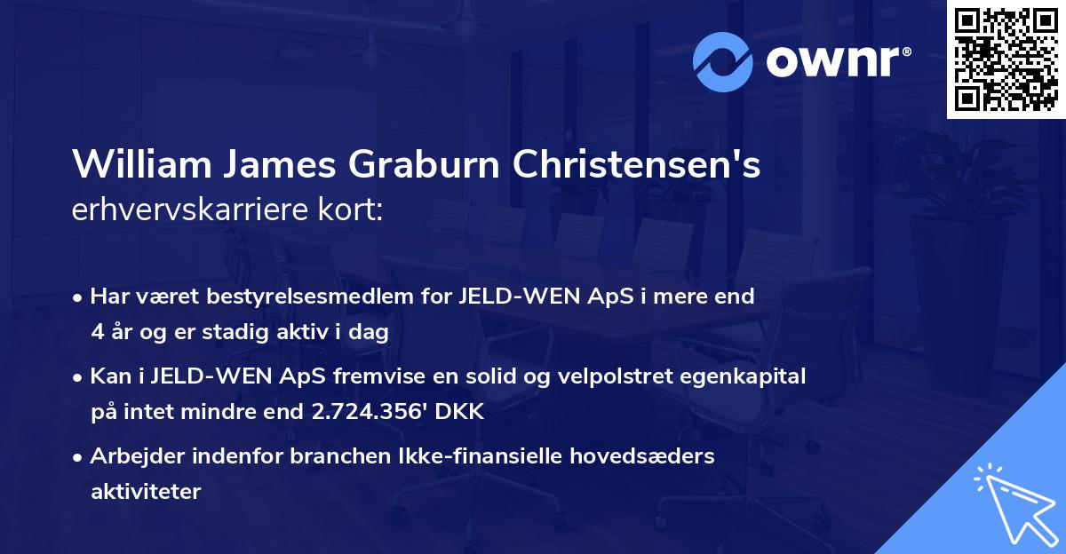 William James Graburn Christensen's erhvervskarriere kort