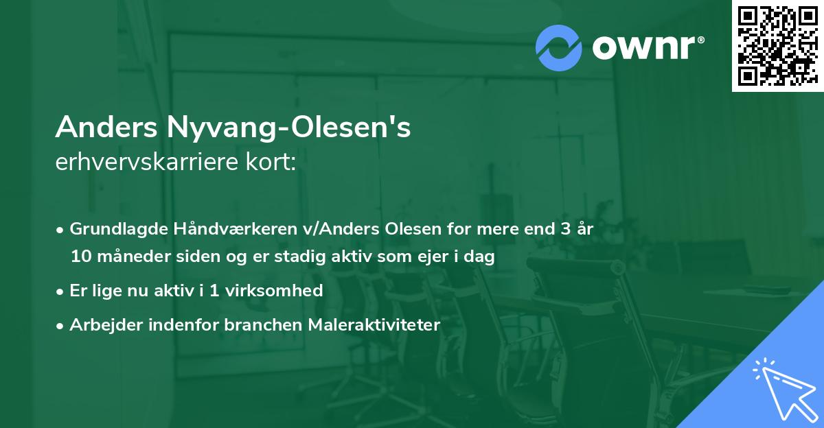 Anders Nyvang-Olesen's erhvervskarriere kort