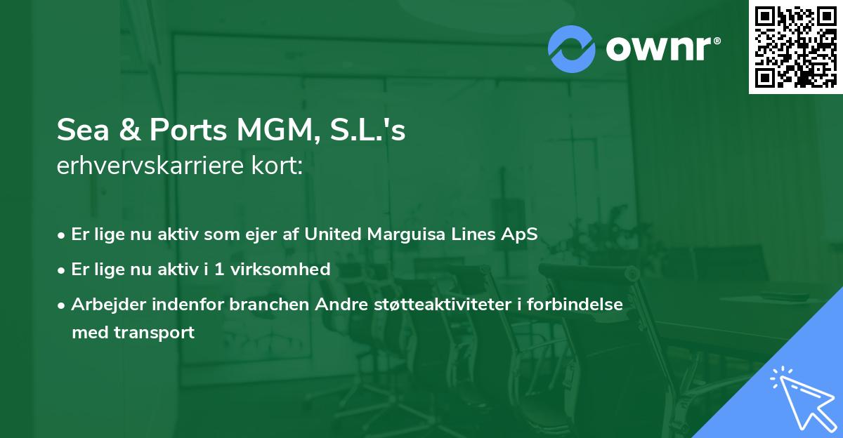 Sea & Ports MGM, S.L.'s erhvervskarriere kort