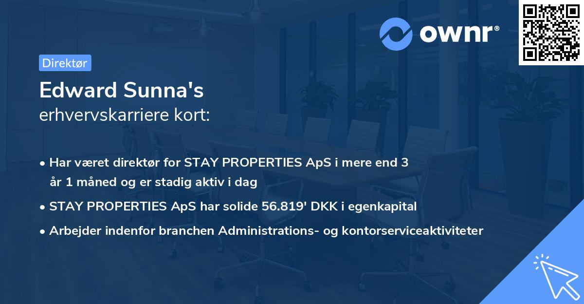 Edward Sunna's erhvervskarriere kort