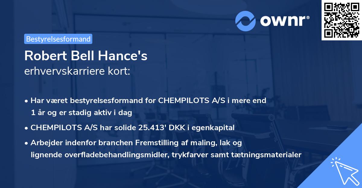 Robert Bell Hance's erhvervskarriere kort
