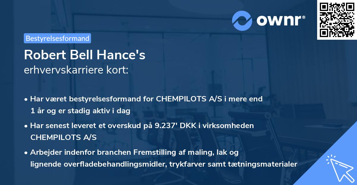 Robert Bell Hance's erhvervskarriere kort