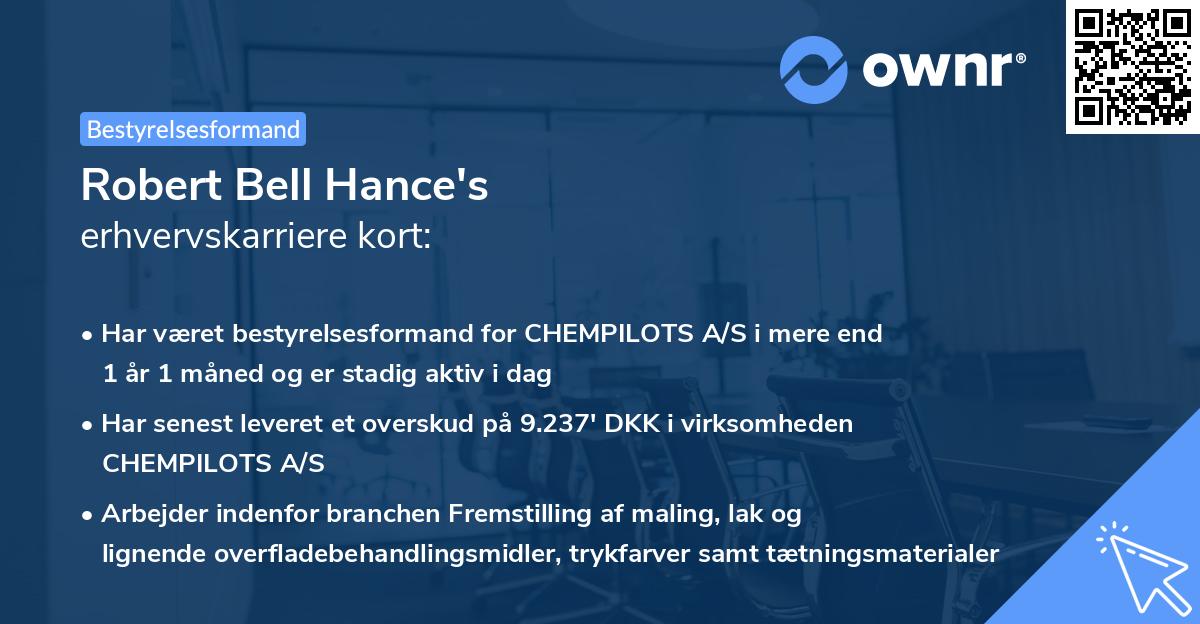 Robert Bell Hance's erhvervskarriere kort