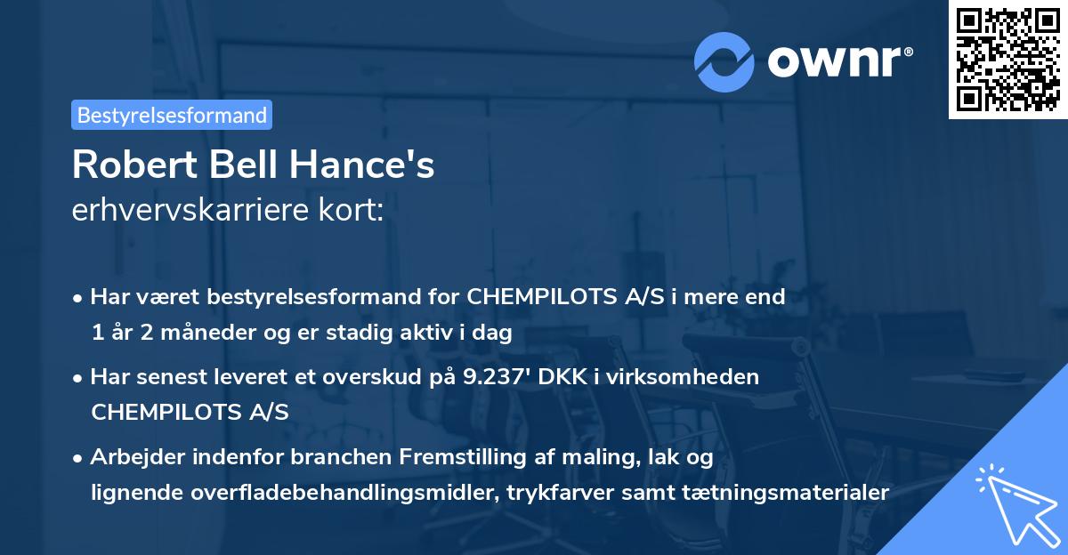 Robert Bell Hance's erhvervskarriere kort