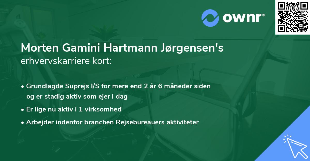 Morten Gamini Hartmann Jørgensen's erhvervskarriere kort