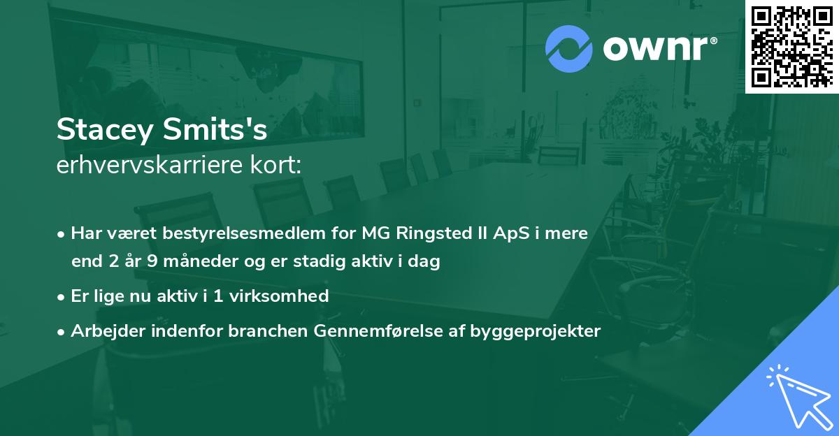 Stacey Smits's erhvervskarriere kort