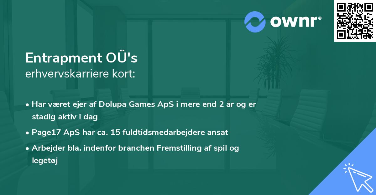 Entrapment OÜ's erhvervskarriere kort