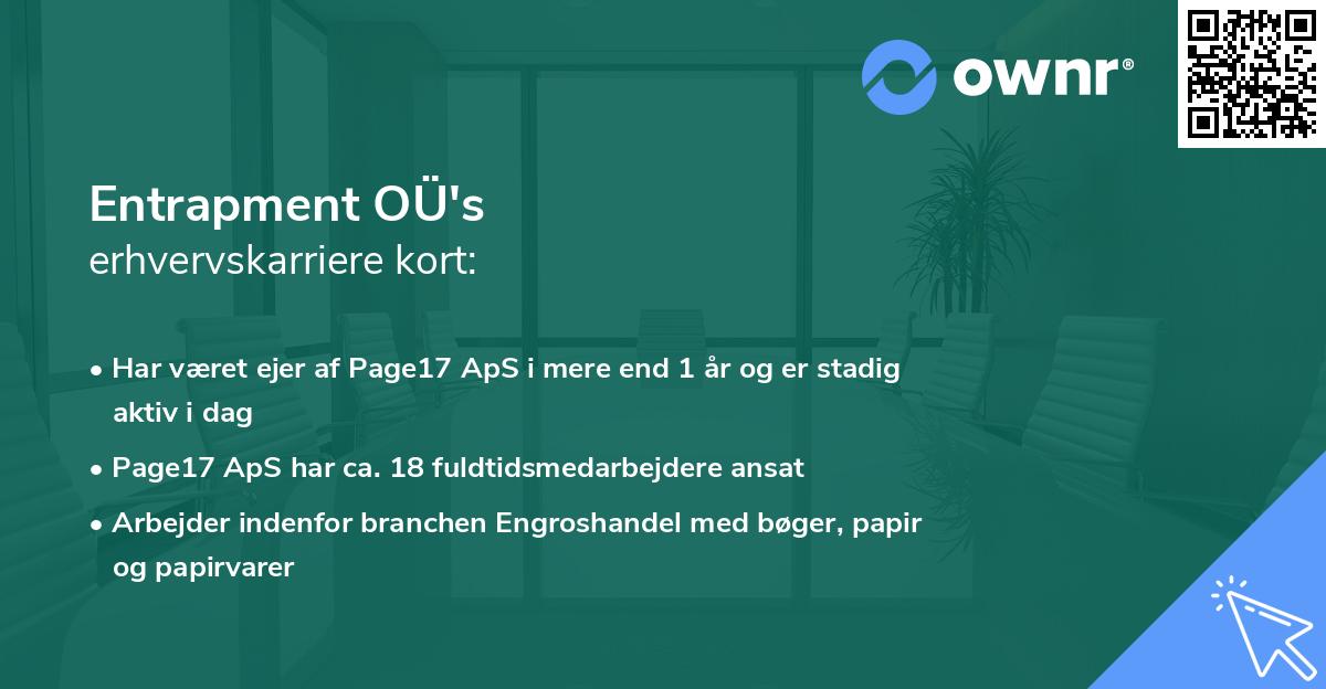 Entrapment OÜ's erhvervskarriere kort