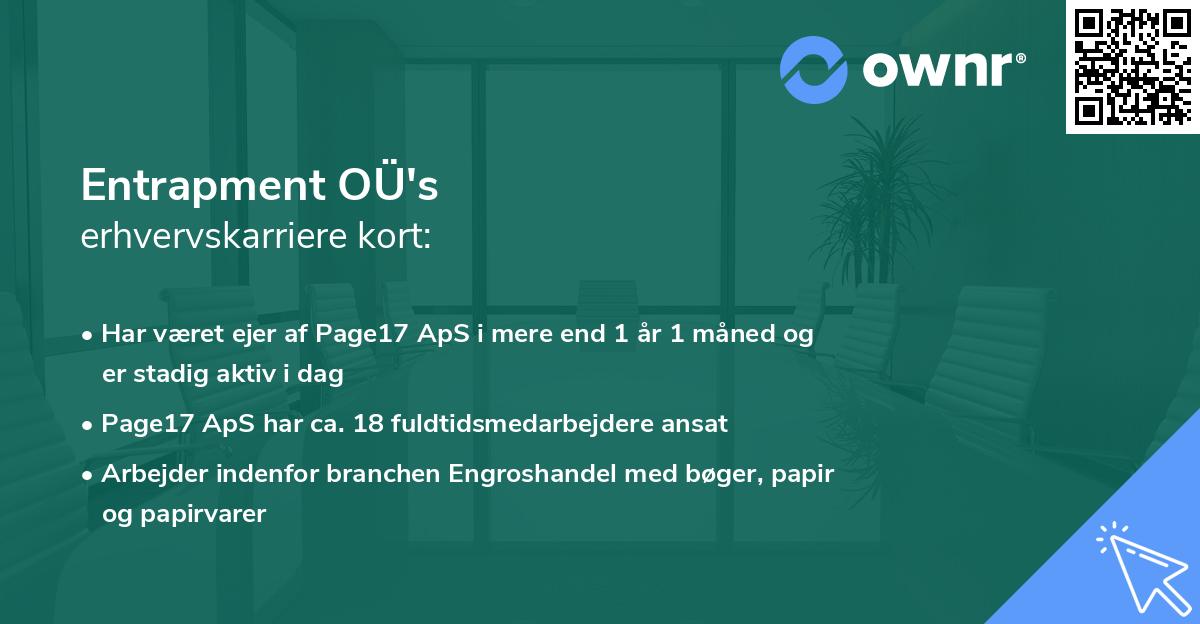 Entrapment OÜ's erhvervskarriere kort