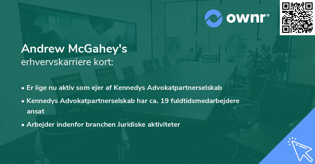 Andrew McGahey's erhvervskarriere kort