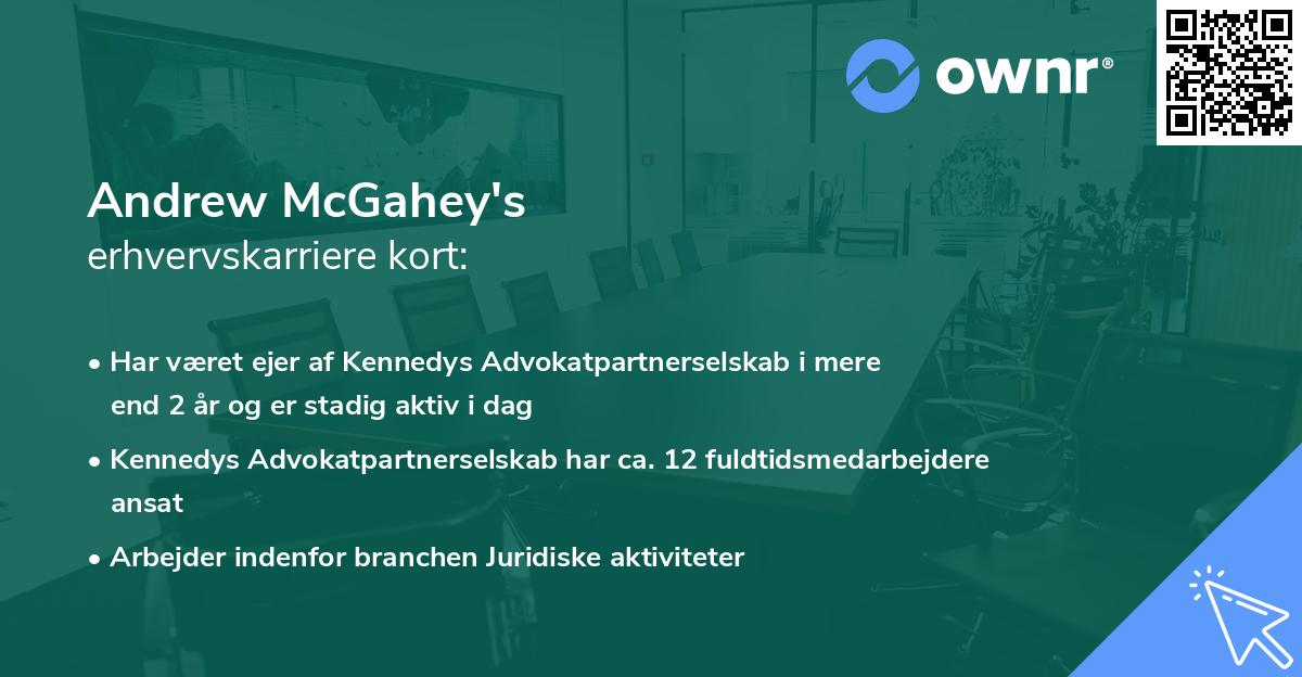 Andrew McGahey's erhvervskarriere kort