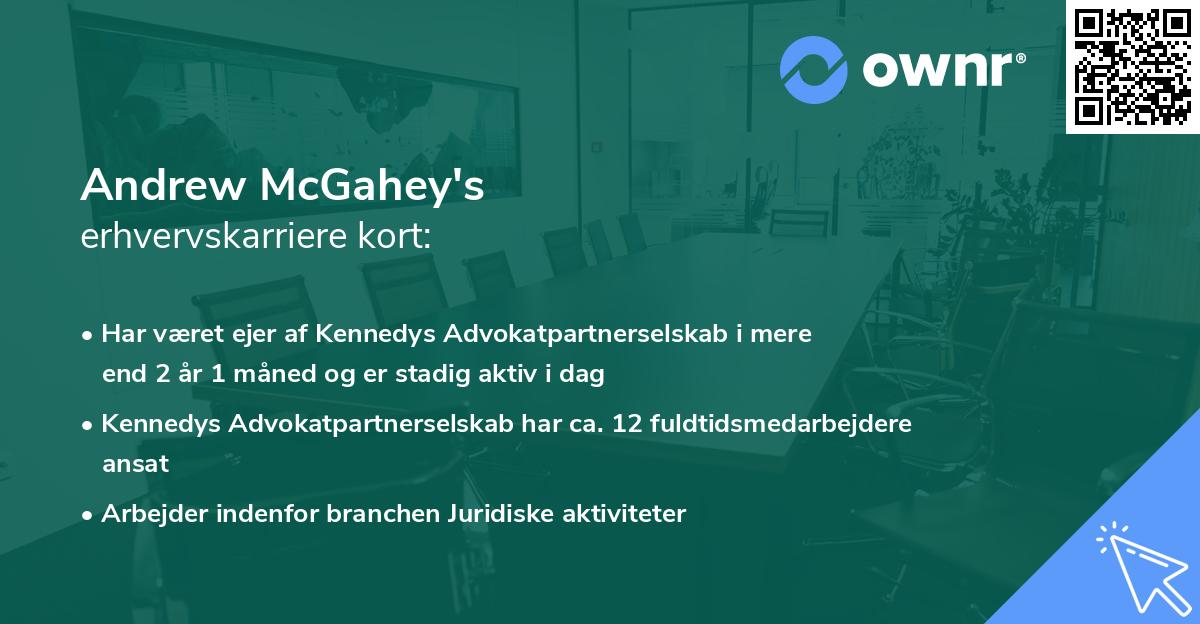 Andrew McGahey's erhvervskarriere kort