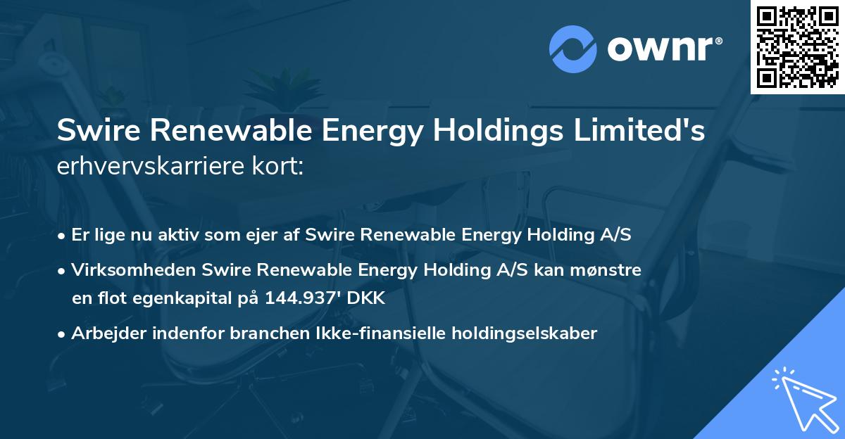 Swire Renewable Energy Holdings Limited's erhvervskarriere kort