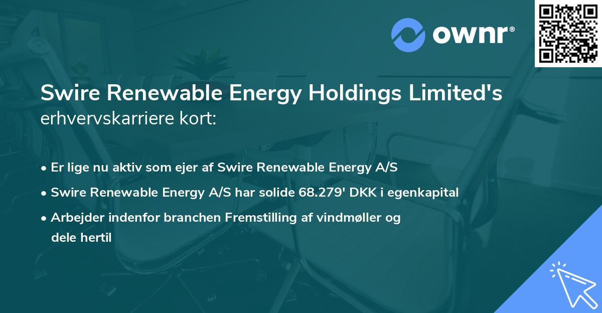 Swire Renewable Energy Holdings Limited's erhvervskarriere kort