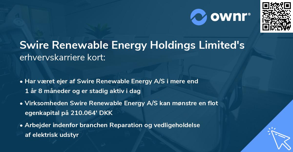 Swire Renewable Energy Holdings Limited's erhvervskarriere kort