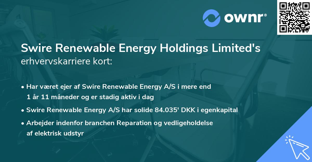 Swire Renewable Energy Holdings Limited's erhvervskarriere kort